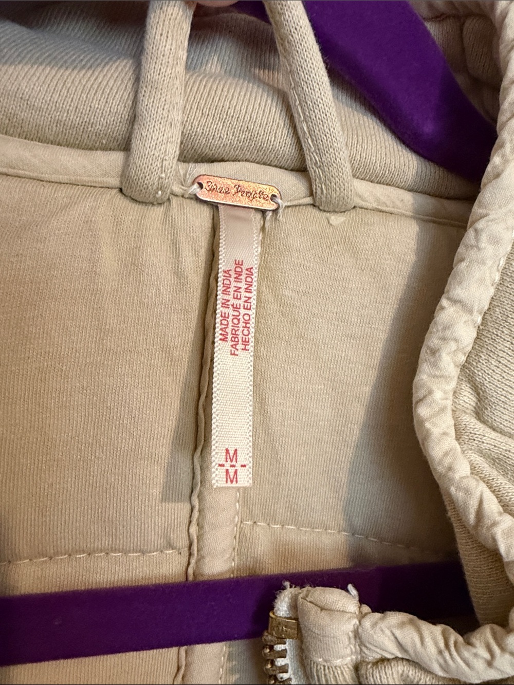 Free People Quilted Beige Jacket - Picture 2 of 3